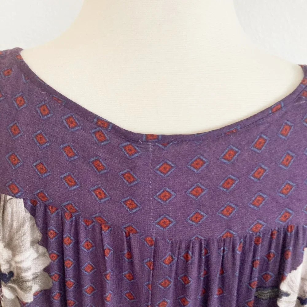 Free People Sunset Boulevard Floral Mini Boho Romper Sz XS